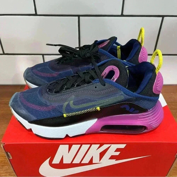 Nike Women's Sneakers - Black, Purple, Yellow - Picture 2 of 7